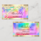 美容師スタイリストコイフールはさみ自筆証書 名刺 (正面/裏面)