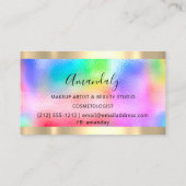 美容師スタイリストコイフールはさみ自筆証書 名刺 (裏面)