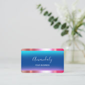 美容師スタイリストコイフールシザーズネイビー 名刺 (スタンド正面)