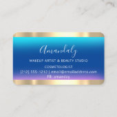 美容師スタイリストコイフールシザーズブルー 名刺 (裏面)