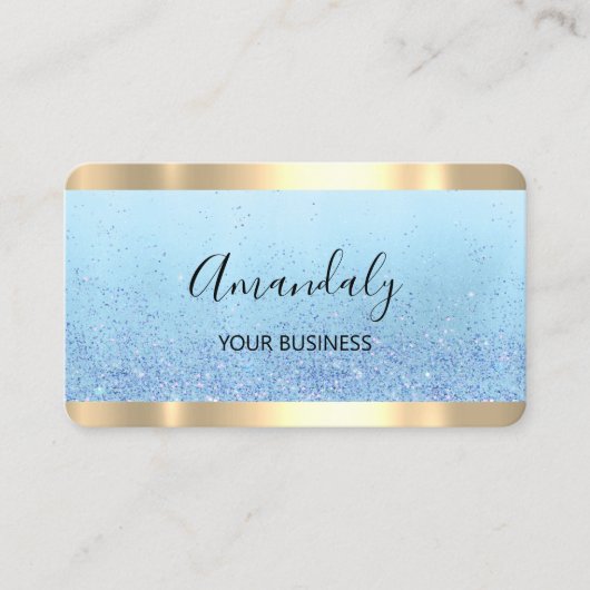 美容師スタイリストコイフールシザーズブルー 名刺 (正面)