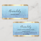 美容師スタイリストコイフールシザーズブルー 名刺 (正面/裏面)