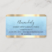 美容師スタイリストコイフールシザーズブルー 名刺 (裏面)