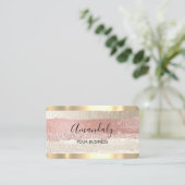 美容師スタイリストコイフールバラストライプ金ゴールド 名刺 (スタンド正面)