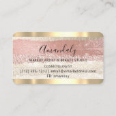 美容師スタイリストコイフールバラストライプ金ゴールド 名刺 (裏面)