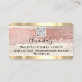 美容師スタイリストコイフールバラストライプQrロゴ 名刺 (裏面)