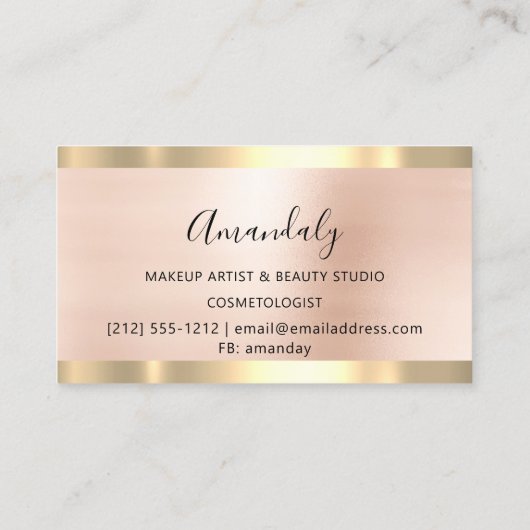 美容師スタイリストコイフール金ゴールドハサミ大学 名刺 (裏面)