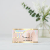 美容師スタイリストコイフール金ゴールドハサミ大学 名刺 (スタンド正面)