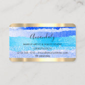 美容師スタイリストコイフール鋏金ゴールド海 名刺 (裏面)