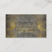 美容師スタイリストゴールデングランジーグレーロフト 名刺 (裏面)