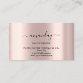 美容師スタイリストゴールデンハサミバラパウダー 名刺 (裏面)