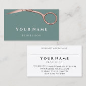 美容師スタイリストシザーズバラスモークミント 名刺 (正面/裏面)