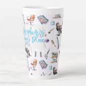 美容師スタイリストヘアサロン パーソナライズされた カフェラテマグ (正面)