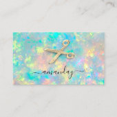 美容師スタイリスト黄金はさみ自筆証書 名刺 (正面)