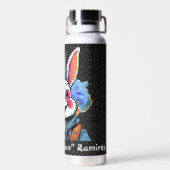 美容師スタイリッシュ向けウサギ美容師 ウォーターボトル (背面)