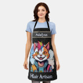 美容師スタイリッシュ向けプレゼント美容師 エプロン (着用した状態)
