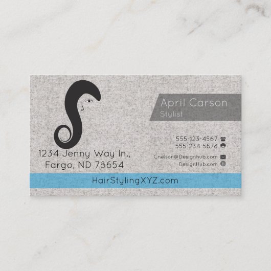 美容師スタジオカスタムビジネスカード 名刺 (正面)