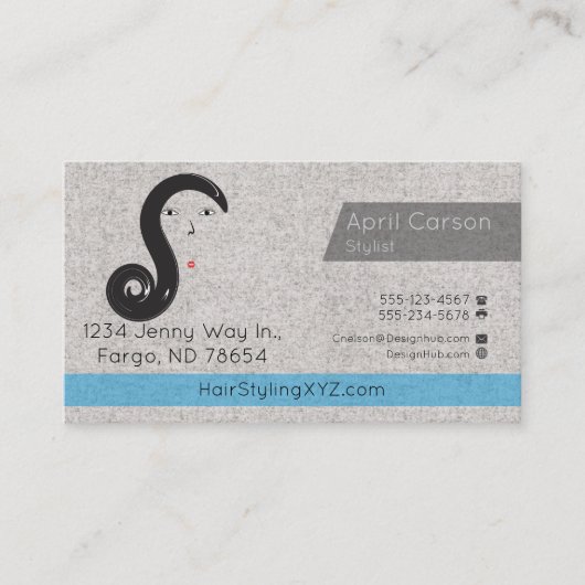 美容師スタジオカスタムビジネスカード 名刺 (正面)