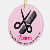 美容師セラミックオーナメント セラミックオーナメント (左)