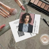 美容師ソーシャルメディアQRコード名刺 スクエア名刺