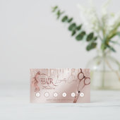 美容師タイポグラフィハサミロイヤリティ 名刺 (スタンド正面)