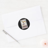 美容師タロットカードゴシック美容師サロンハ ラウンドシール (封筒)