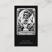 美容師タロットブラックビジネスカード 名刺 (正面)