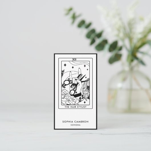美容師タロット名刺 名刺 (スタンド正面)