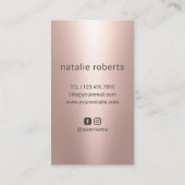 美容師ダイヤモンドシザーバラ金ゴールドサロン 名刺 (裏面)