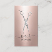 美容師ダイヤモンドシザーバラ金ゴールドサロン 名刺 (正面)