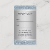 美容師ダスティブルーシルバーグリッターアポイントメント 予約カード (裏面)