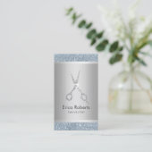 美容師ダスティブルーシルバーグリッターアポイントメント 予約カード (スタンド正面)