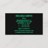 美容師ダマスク名刺 名刺 (裏面)