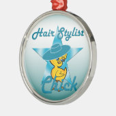 美容師チック#7 メタルオーナメント (左)