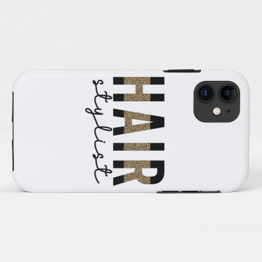 美容師チータータイポグラフィ美容師ギフト Case-Mate iPhoneケース (裏面(横))