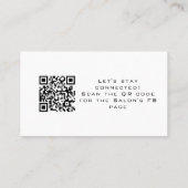 美容師ツーモダンルカスタムQRコード 名刺 (裏面)