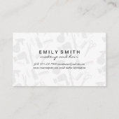 美容師ツールとキス金ゴールドラックスモノグラム 名刺 (裏面)