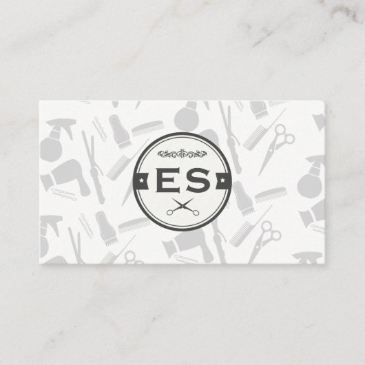 美容師ツールとキス金ゴールドラックスモノグラム 名刺 (正面)