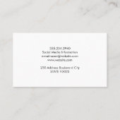 美容師ツールのヘアのパターン 名刺 (裏面)