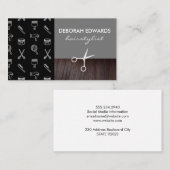 美容師ツールのヘアのパターン 名刺 (正面/裏面)