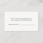 美容師ツールアポイントメント 予約カード (裏面)