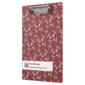 美容師ツールパターンバーガンディーピンクホワイト クリップボード (左)