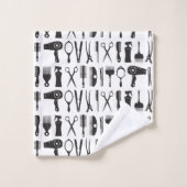 美容師ツールパターン バスタオルセット (ウォッシュタオル)