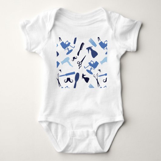 美容師ツールパターン ベビーボディスーツ (正面)