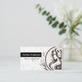 美容師ツール | ウィメンズヘア美しいロゴ 予約カード (スタンド正面)