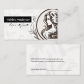 美容師ツール | ウィメンズヘア美しいロゴ 予約カード (正面/裏面)