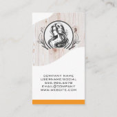 美容師ツール | ウッド | ウォメンズ美しい 名刺 (裏面)