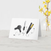 美容師ツール カード (黄色い花)