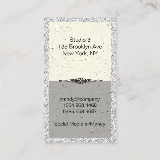 美容師ツール | グリッターファンシー 名刺 (裏面)