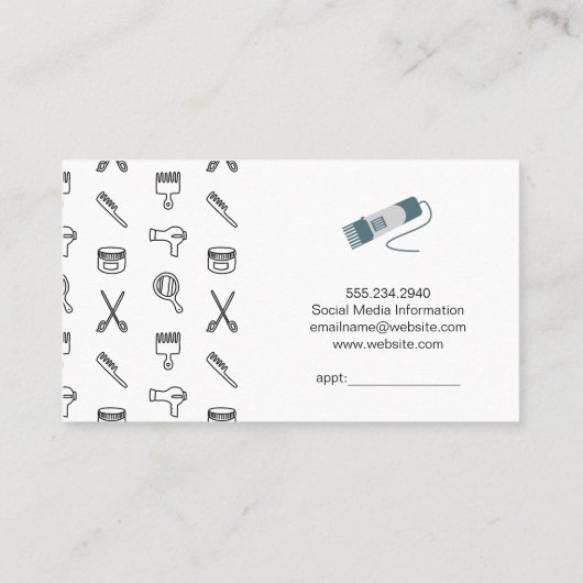 美容師ツール | サロン理容師ルクス 名刺 (裏面)